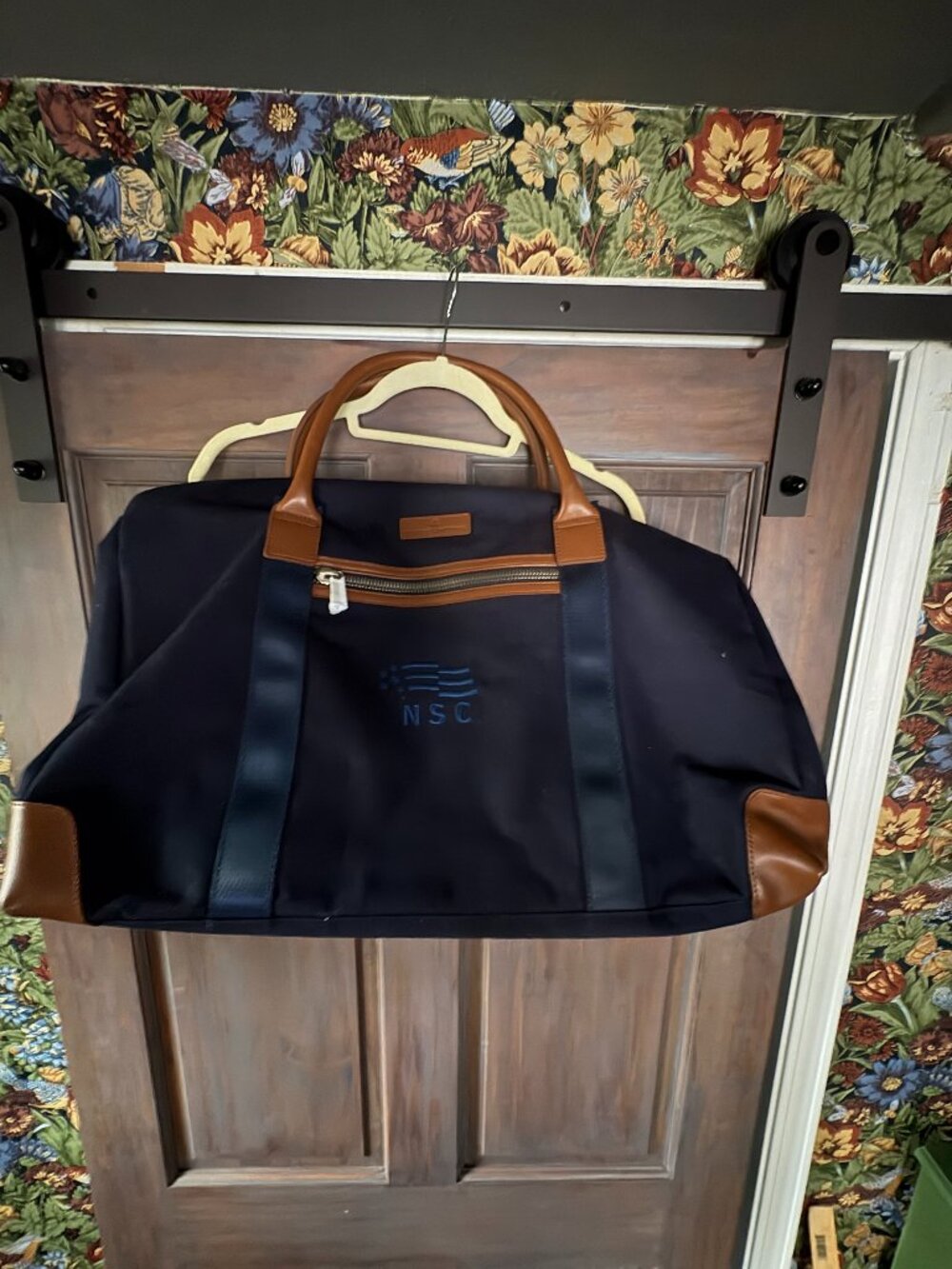 NWOT Brooks Brothers duffle bag- new NAVY plaid liner